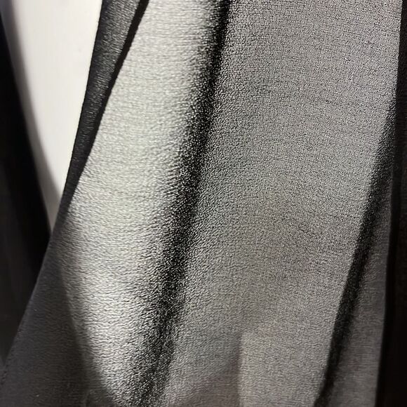 Steve Madden Sheer Black Scarf with Mixed Metal and Black Beads/Gem Accents-OS - Picture 6 of 11